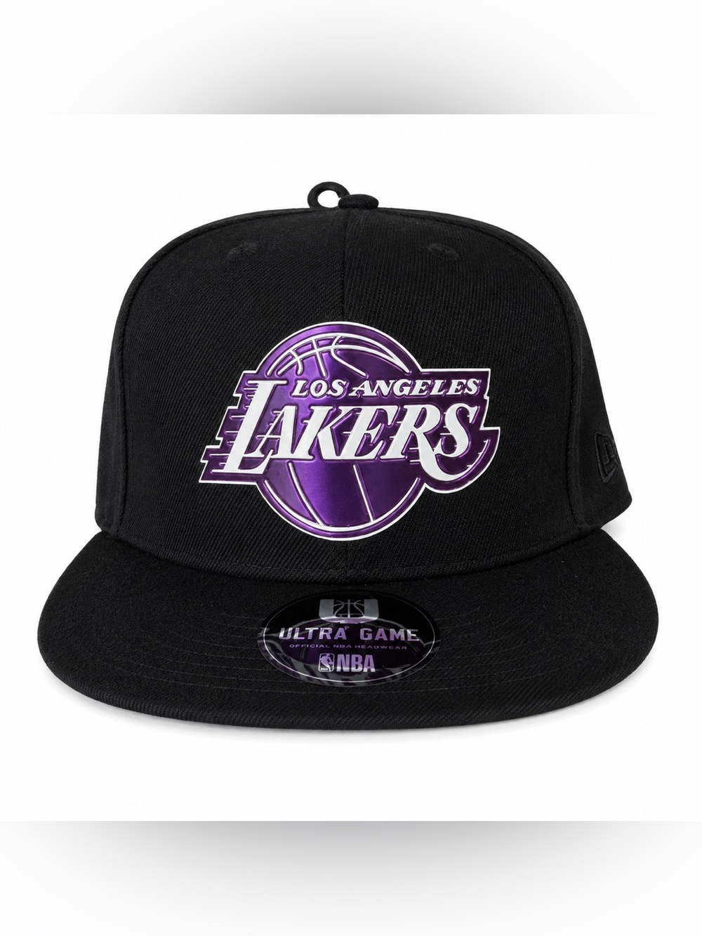 Ultra Game NBA Los Angeles Lakers Snapback Hat Black Purple Logo OSFM